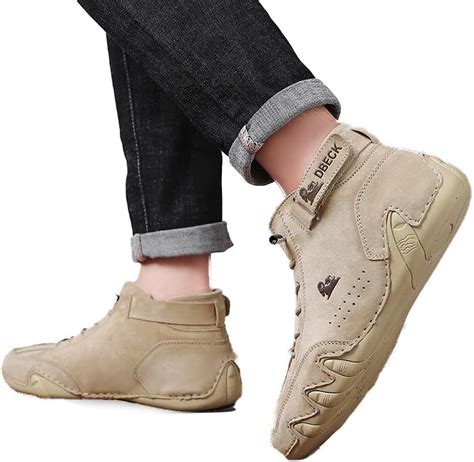 Dbeck shoes - Buy Recyphi Men's Unisex Suede Velcro High Boots Soft Casual Leather Boots Lace-Up Anti Slip Walking Shoes: ... Dbeck Explorer Waterproof Boots for Men. Recyphi . Videos for this product. 0:20 . Click to play video. Dbeck Unisex Outdoor Shoes for Hiking. Recyphi . Videos for this product.